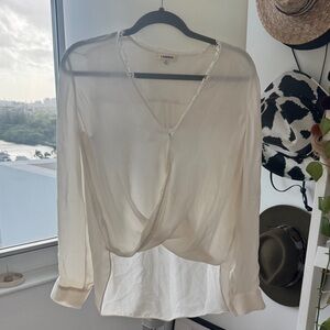 Elegant White Silk top